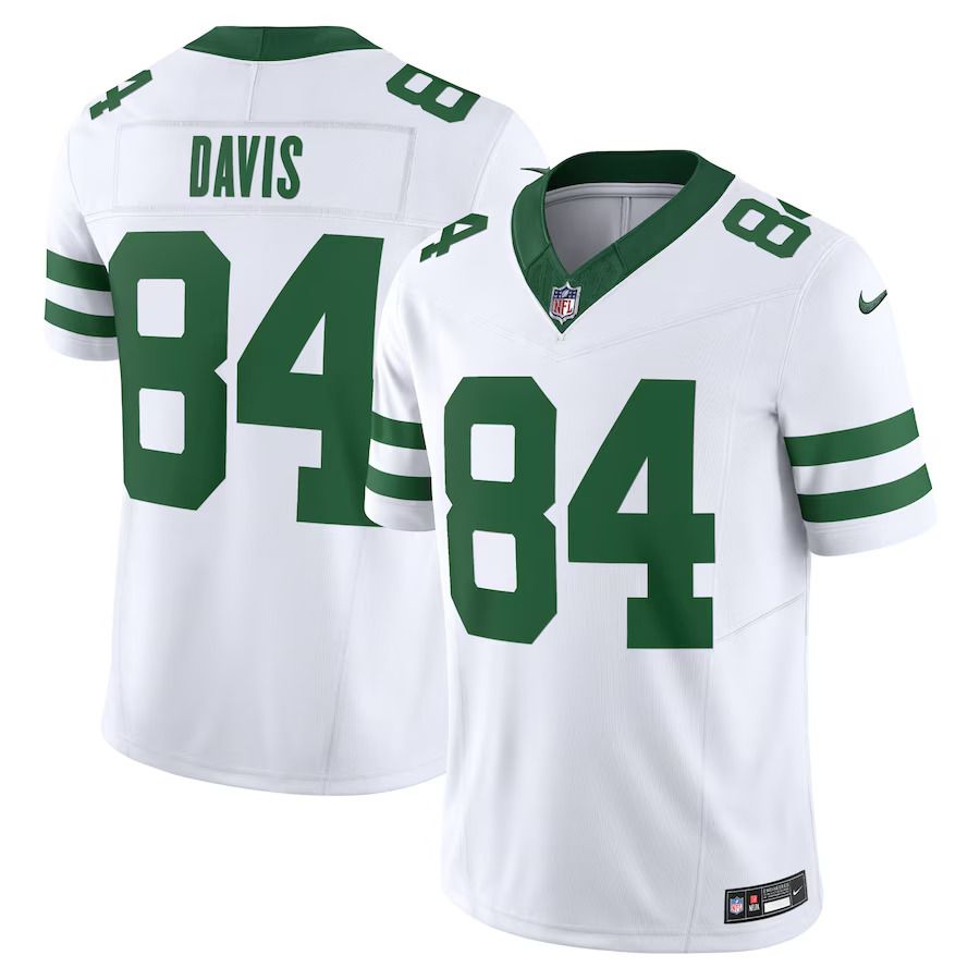 Men New York Jets 84 Corey Davis Nike White Legacy Vapor F.U.S.E. Limited NFL Jersey